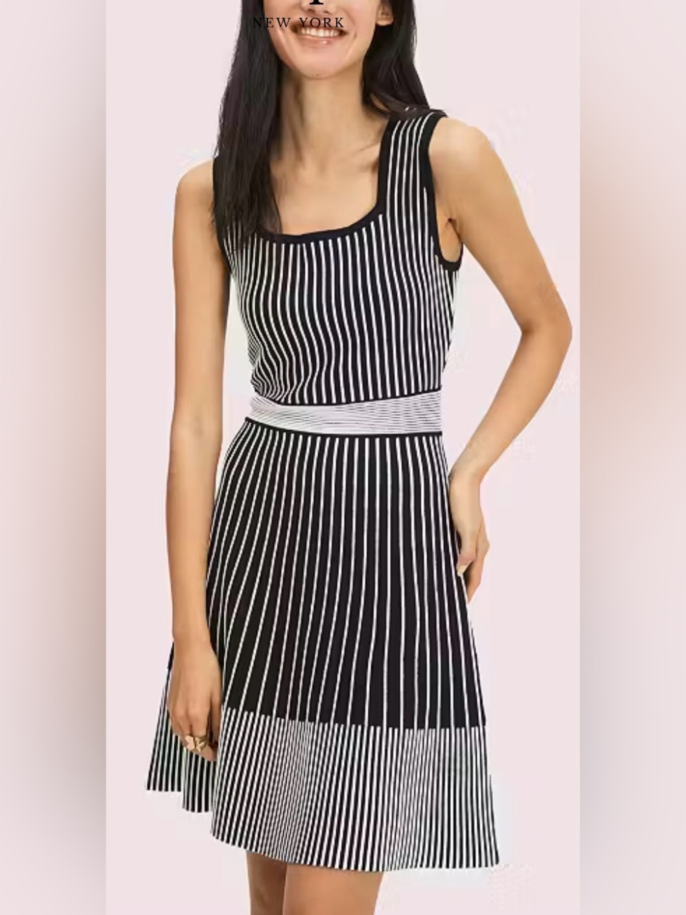 🌺NWOT KATE SPADE BLACK AMD WHITE KNOT DRESS SIZE MEDIUM🌺